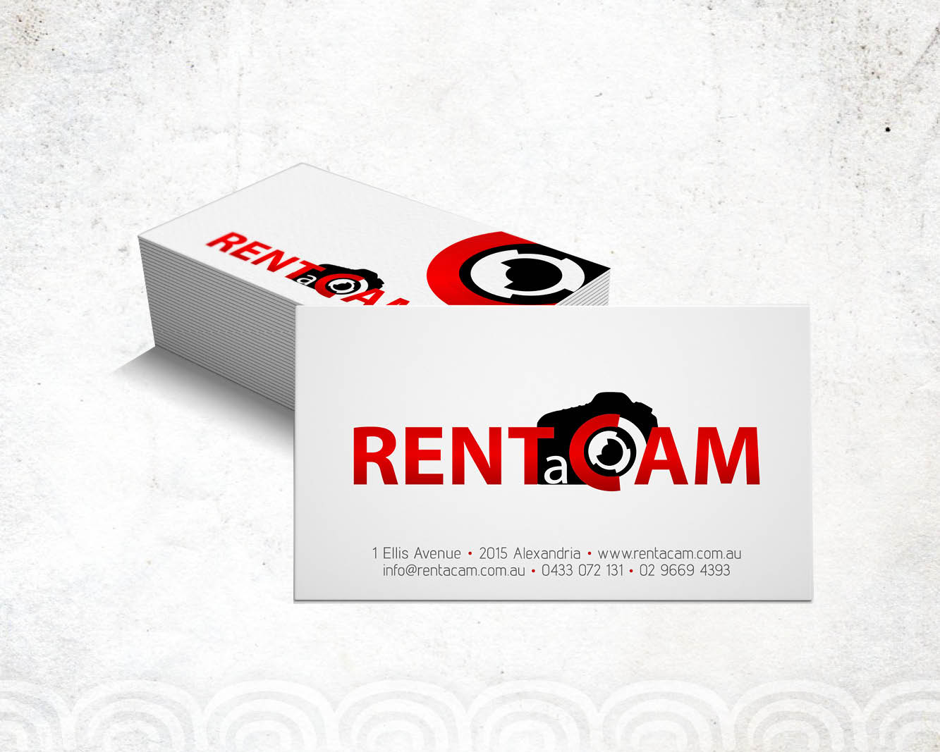 RENTaCAM SYdney Business card design - The Design
